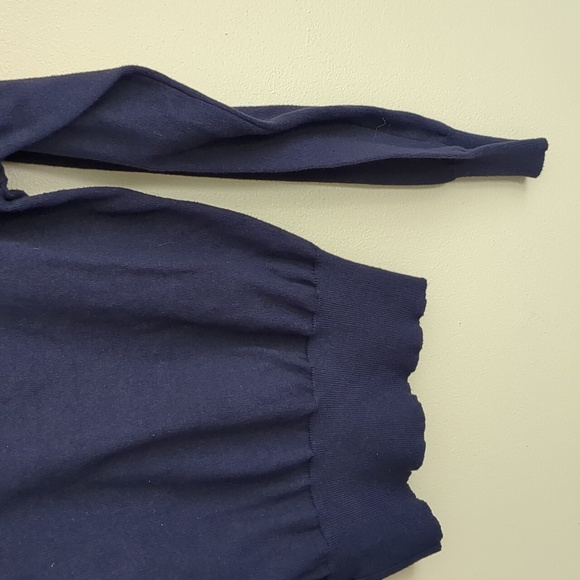 Medium Dazy Button Front Cardigan Sweater Solid Dark Blue - Picture 11 of 14